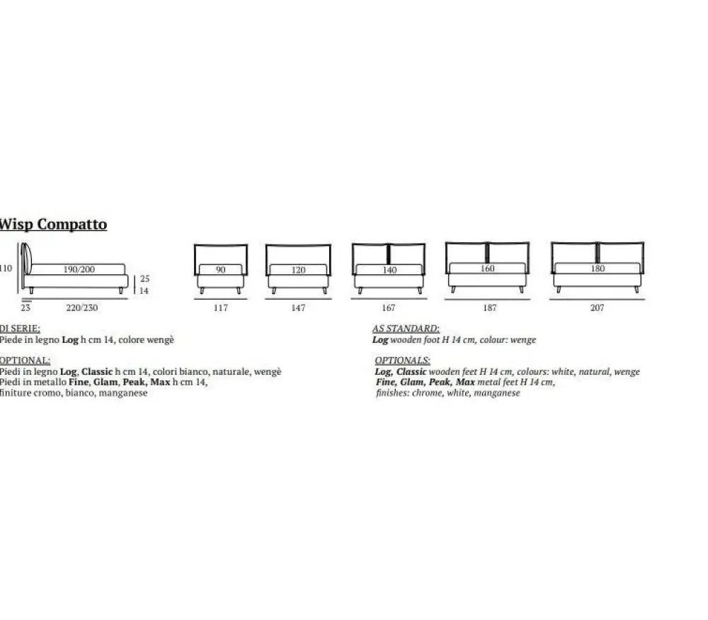 Samoa Letto matrimoniale Wisp b-side con uno sconto IMPERDIBILE- Letti