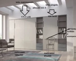 Discount Letto moderno a scomparsa Basic matrimoniale a prezzo scontato Letti