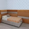 Letto moderno con contenitore Con boiserie a muro a prezzo ribassato^Artigianale Online