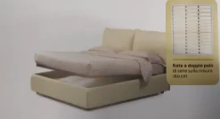Letto moderno con contenitore Melany a prezzo scontato^Collezione esclusiva New