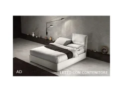Letto moderno con contenitore Sharp a prezzo scontato^Samoa Discount