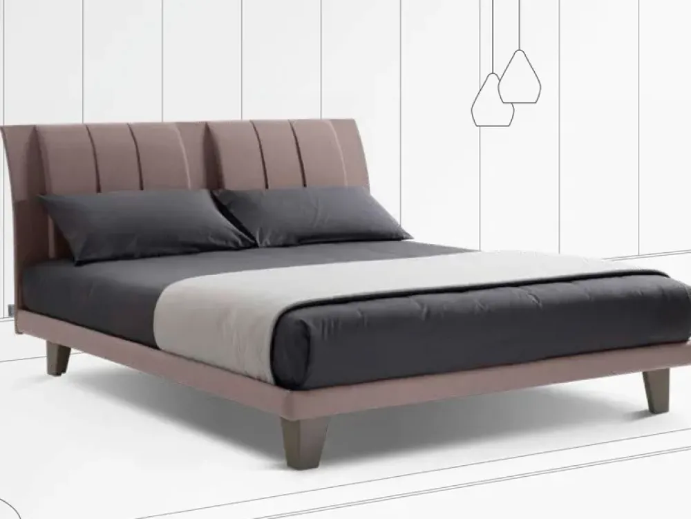 Online Letto moderno con gambe Carolina rete Stilfar a prezzo scontato Letti