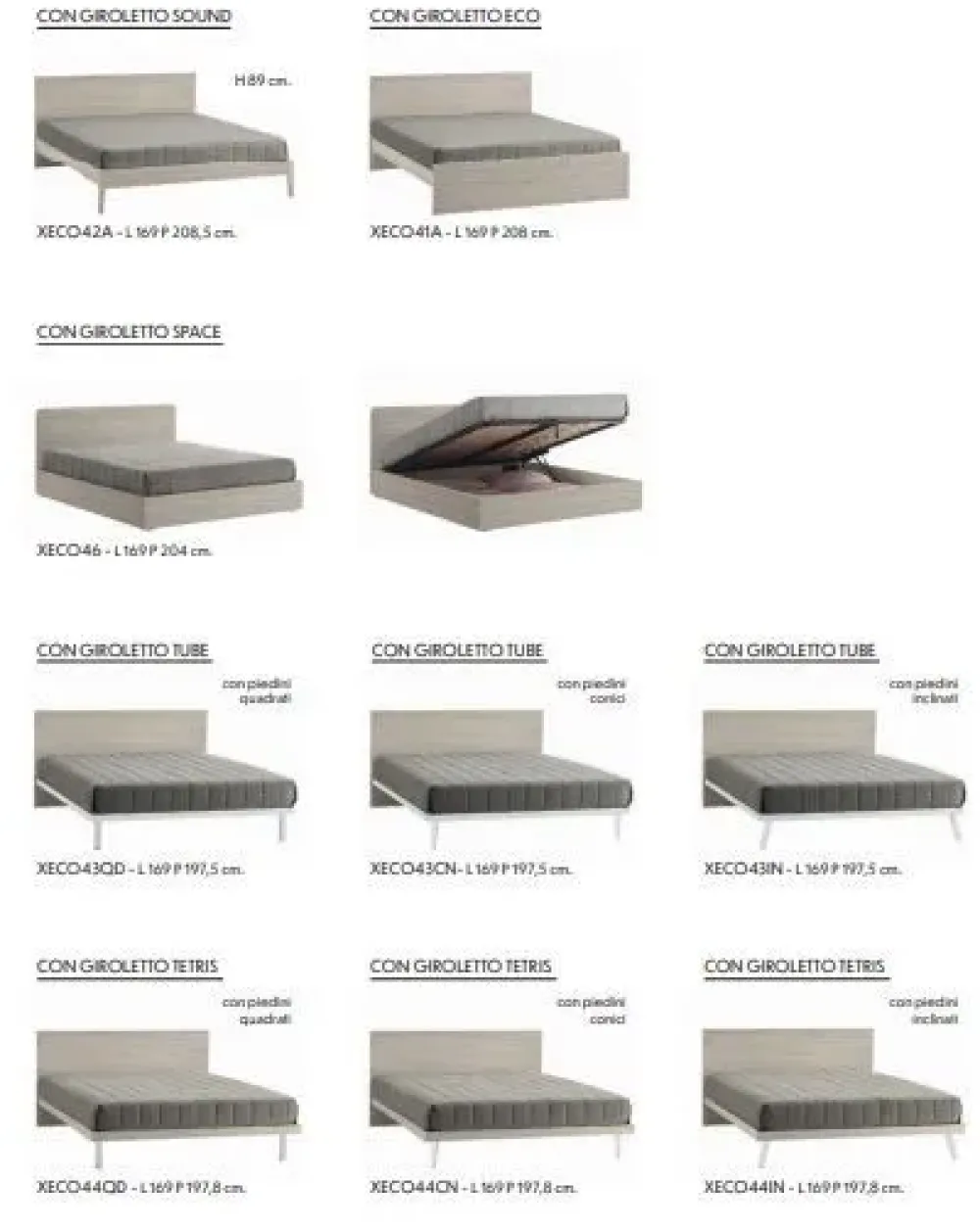 Letto moderno con gambe Eco a prezzo scontato^ZG Mobili Sale