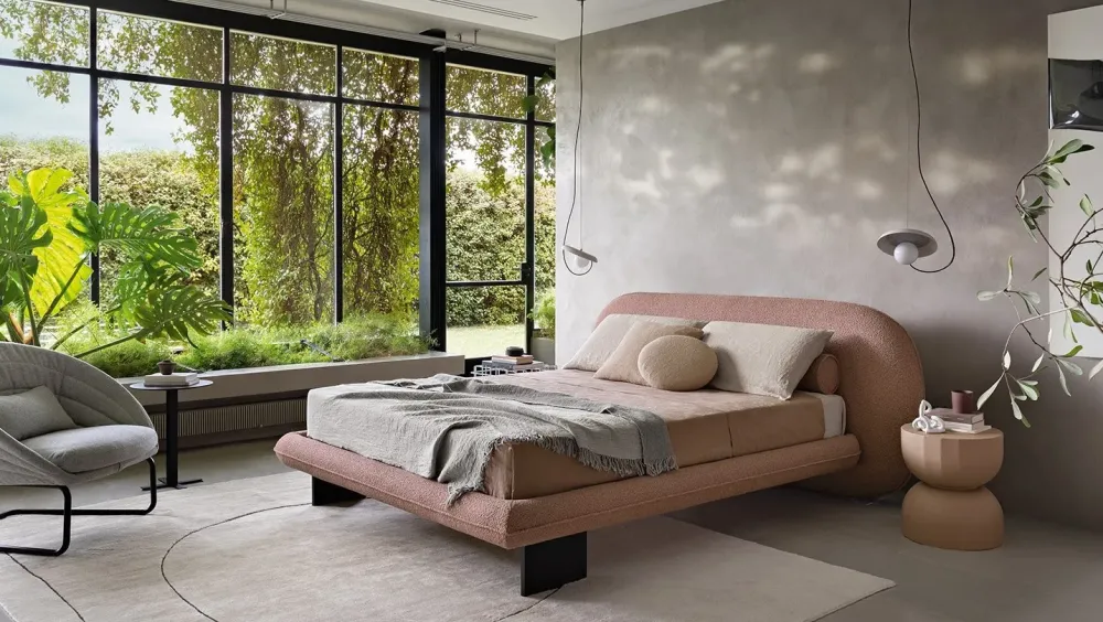 Letto moderno con piedini Wabi a prezzo scontato^Saba Clearance