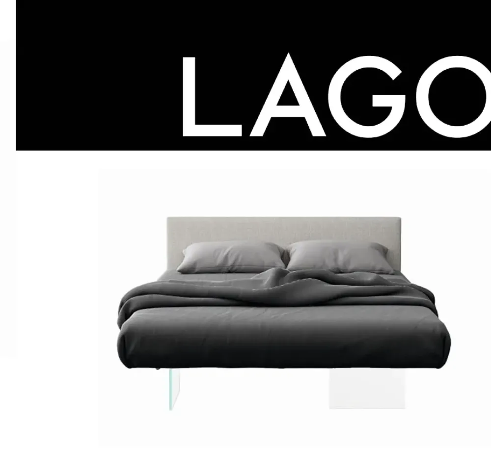 Lago Letto moderno con piedini Air a prezzo ribassato- Letti