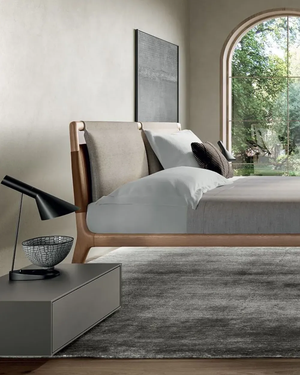 Dall'Agnese Letto moderno con piedini Tepu a prezzo scontato- Letti