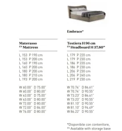 Pianca Letto moderno Embrace con un ribasso del 33%- Letti