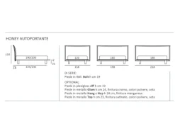 Outlet Letto moderno Honey scontato 35% Letti