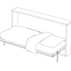 Letto moderno Letto a scomparsa sinolo apertura orizzontale top single scontato 48%^Artigianale Outlet