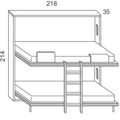 Artigianale Letto moderno Letto a scomparsa a castello step con un ribasso del 27%- Letti
