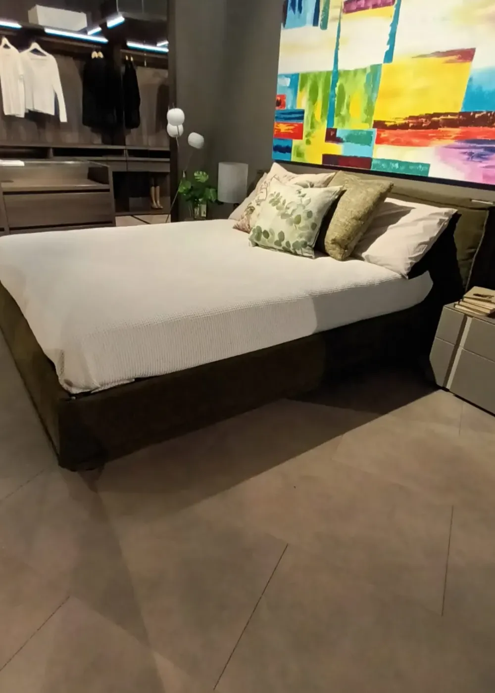 Ditre Italia Letto moderno Letto matrimoniale flann scontato 36%- Letti