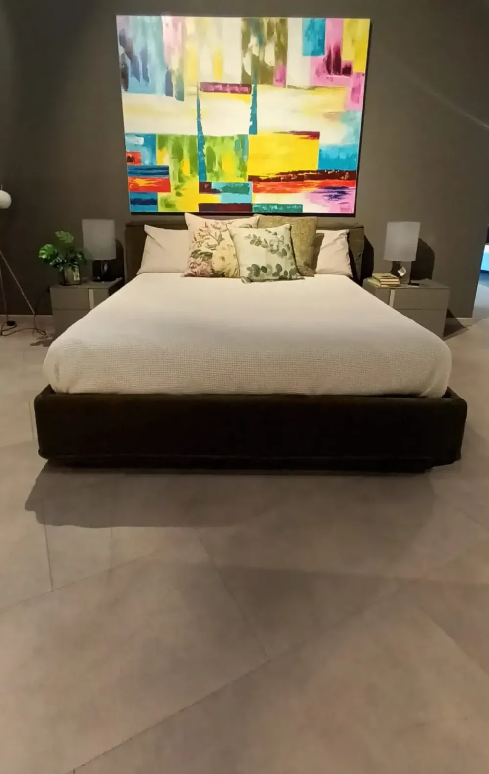 Ditre Italia Letto moderno Letto matrimoniale flann scontato 36%- Letti