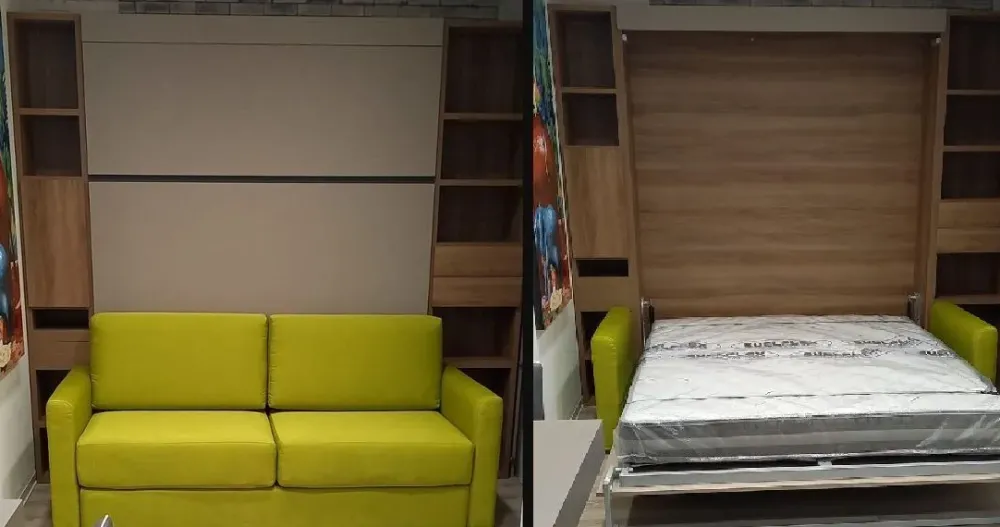 Clearance Letto moderno Letto matrimoniale a scomparsa matrimoniale nori con un ribasso esclusivo Letti