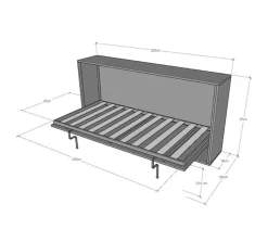 Md work Letto moderno Letto singolo a scomparsa completo di materasso scontato 37%- Letti