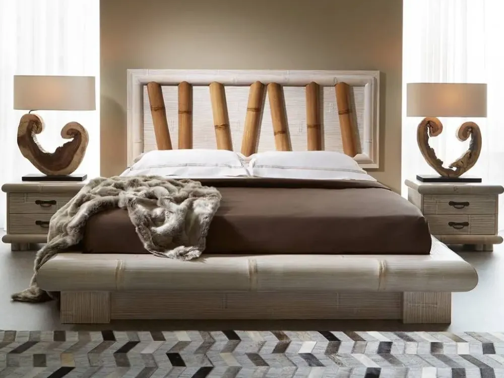 Outlet Etnico Letto moderno Virunga contenitore con uno sconto del 11%- Letti