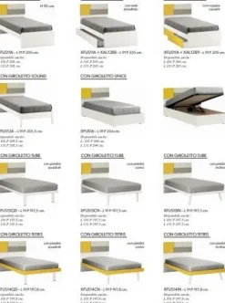 ZG Mobili Letto piazza e mezzo con pediera Fusion a prezzo scontato- Letti