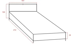 Letto piazza e mezzo design Bia a prezzo ribassato^Artigianale Sale