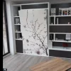 Letto singolo a scomparsa Letto a scomparsa con serigrafia a prezzo scontato^Artigianale Online