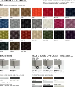 Letto singolo con gambe Golf a prezzo ribassato^Oggioni Online