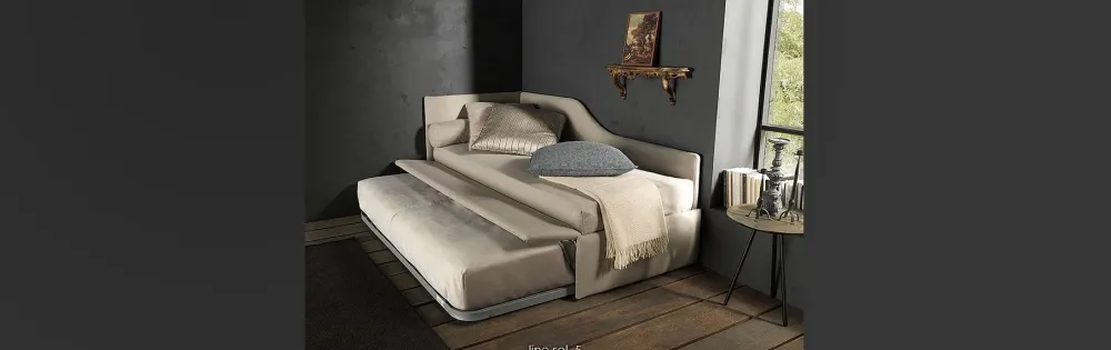 Letto singolo con giroletto Line a prezzo ribassato^Bolzan Online