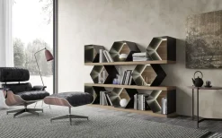 Libreria Esagono stile design Esagono di scontata^Mobilgam Best