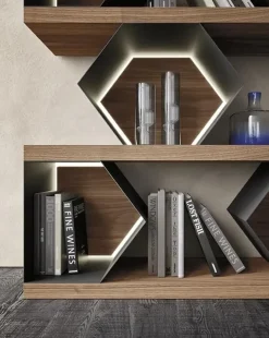 Libreria Esagono stile design Esagono di scontata^Mobilgam Best