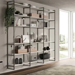 Libreria in stile design in laminato materico Offerta Outlet^Scavolini Discount