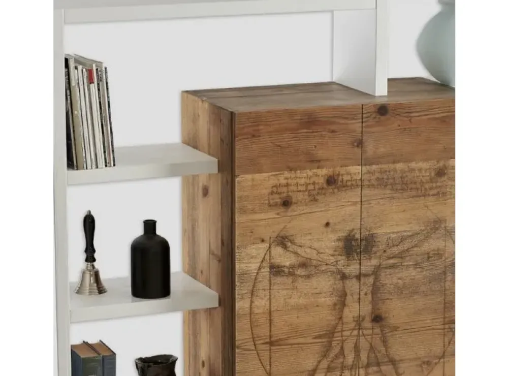 Discount Libreria in stile design in legno Offerta Outlet Librerie