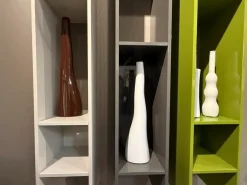 Outlet Libreria in laccato lucido scontata -30%: scopri Buk Librerie