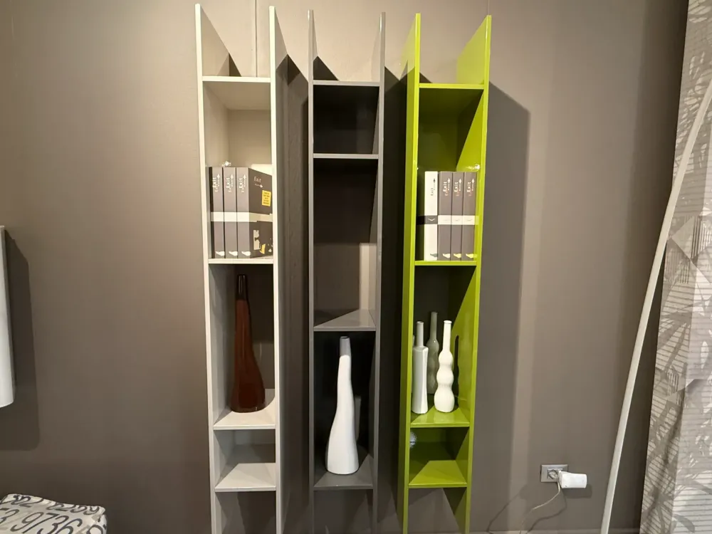 Outlet Libreria in laccato lucido scontata -30%: scopri Buk Librerie