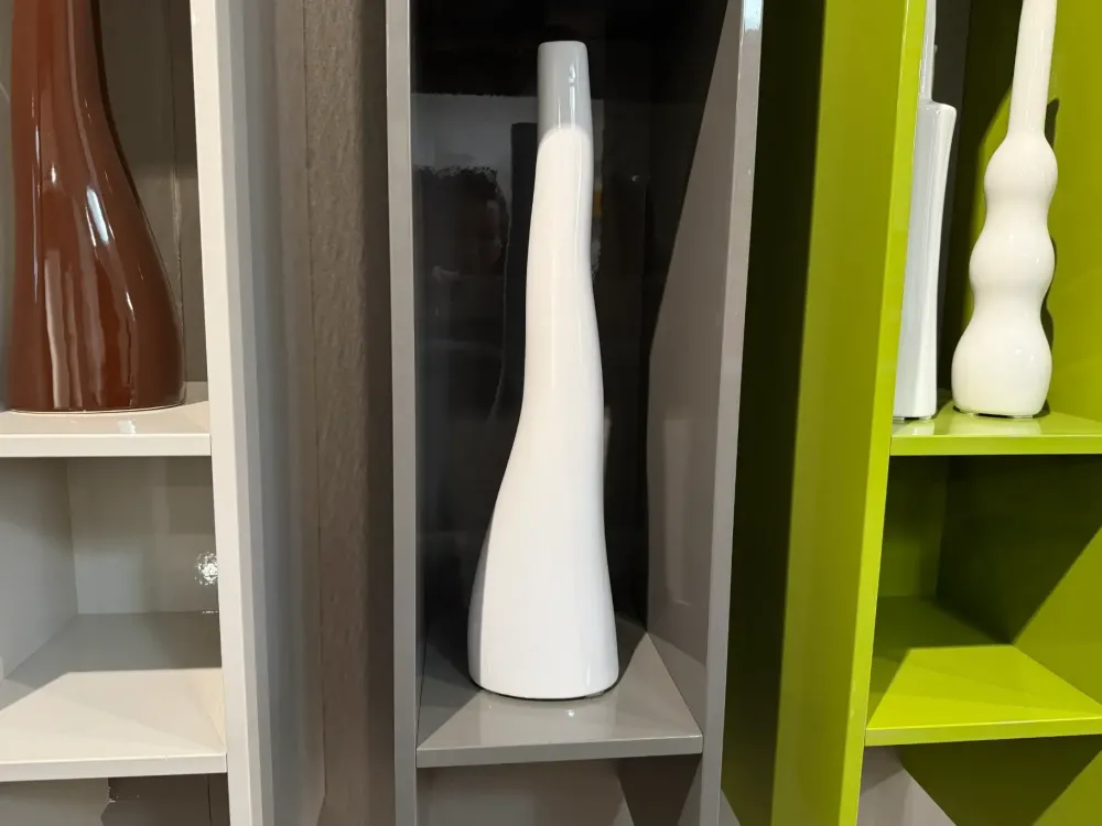 Outlet Libreria in laccato lucido scontata -30%: scopri Buk Librerie