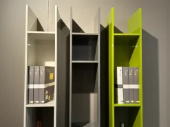 Outlet Libreria in laccato lucido scontata -30%: scopri Buk Librerie