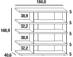 Lago Libreria in laccato opaco scontata -21%: scopri Libreria air 0535- Librerie