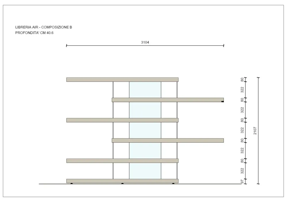 Clearance Libreria in laccato opaco in Offerta Outlet: scopri Air - mdw24 Librerie