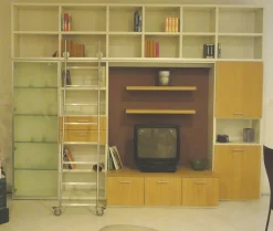 Artigianale Libreria Libreria con scala OFFERTA OUTLET- Librerie