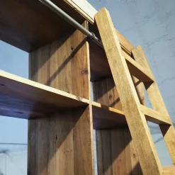 Outlet Etnico Libreria Libreria  legno con scala   in stile moderno a prezzi convenienti- Librerie