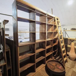 Outlet Etnico Libreria Libreria  legno con scala   in stile moderno a prezzi convenienti- Librerie