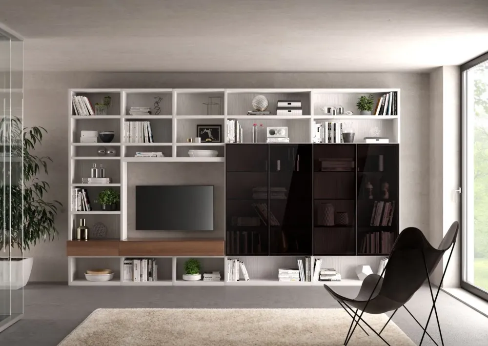 Giessegi Libreria Living 558 stile moderno di scontata del 50%- Librerie