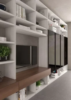 Giessegi Libreria Living 558 stile moderno di scontata del 50%- Librerie