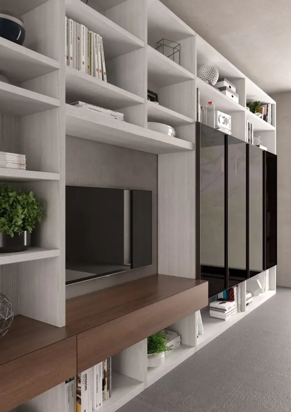 Giessegi Libreria Living 558 stile moderno di scontata del 50%- Librerie