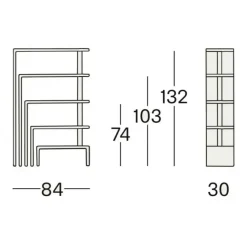 Libreria modello 712 joy 5 h cm 132 di a prezzo riservato^Zanotta Hot