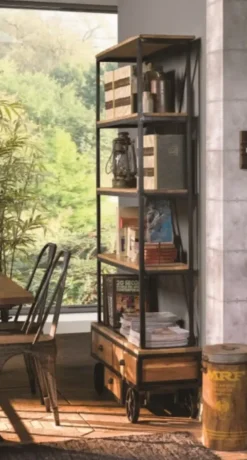 Libreria modello Libreria whell industrial con ruote in offerta di a prezzo Outlet Librerie