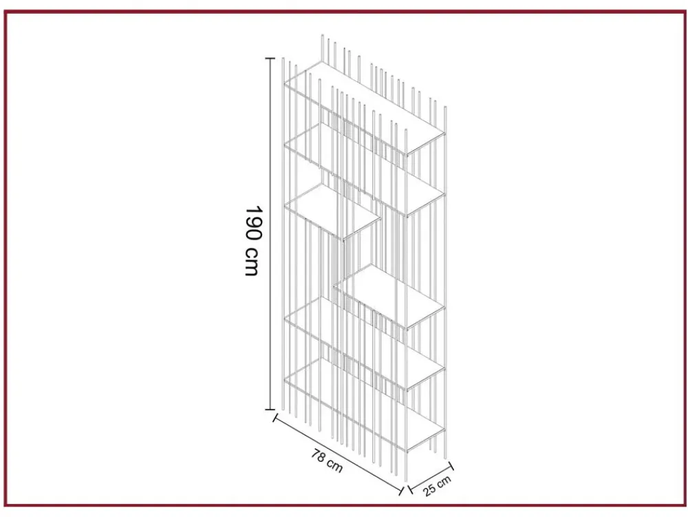 Libreria in metallo a prezzo Outlet: scopri Metrica oro^Mogg Discount