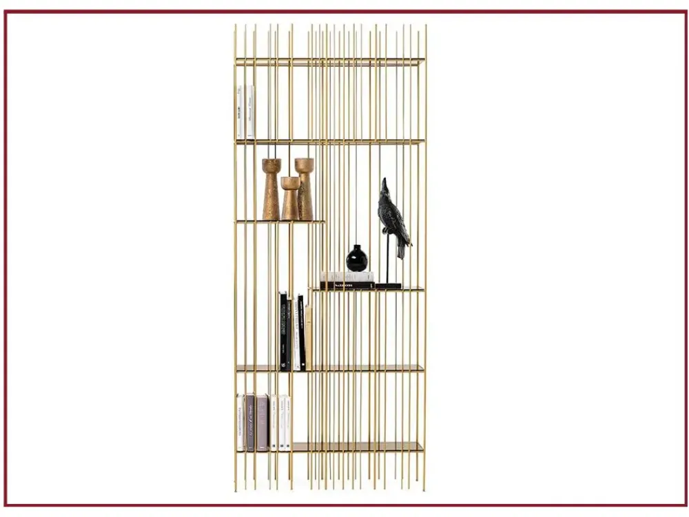 Libreria in metallo a prezzo Outlet: scopri Metrica oro^Mogg Discount