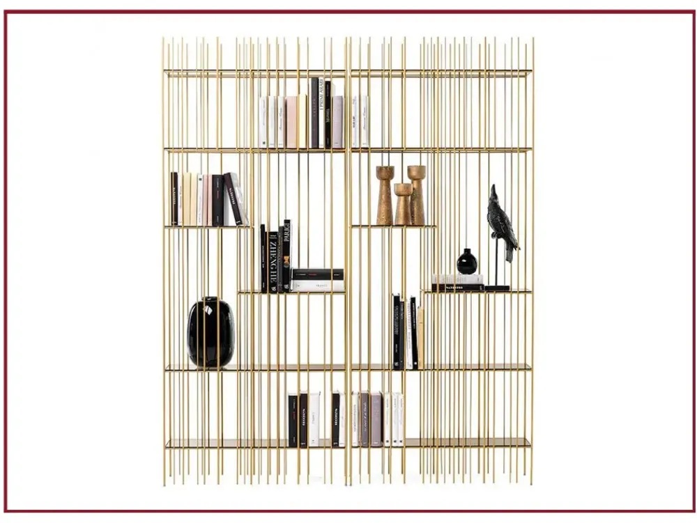 Libreria in metallo a prezzo Outlet: scopri Metrica oro^Mogg Discount
