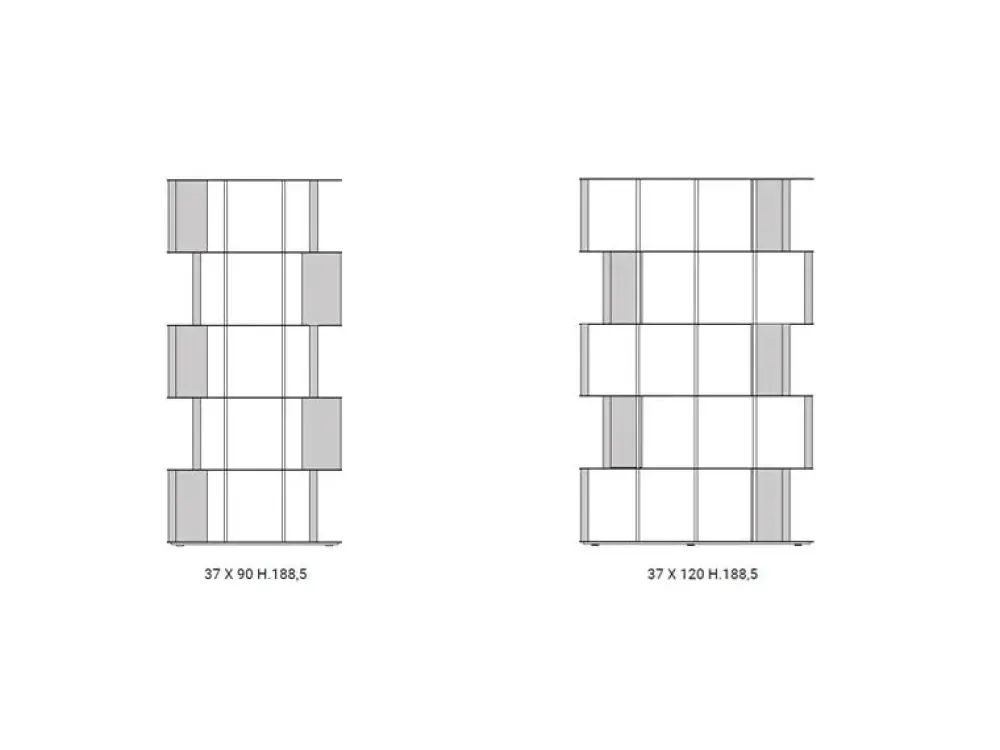 Discount Libreria in laccato opaco a prezzo Outlet: scopri Manga Librerie