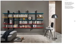 Sangiacomo Libreria in laccato opaco in Offerta Outlet- Librerie