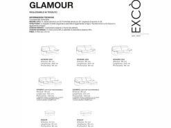 Excò Lineare Glamour a PREZZO OUTLET scontato del 20%- Divani