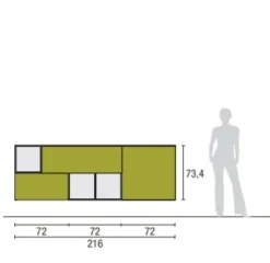 Tomasella Madia Atlante skt1 di in stile moderno scontata -30%- Madie