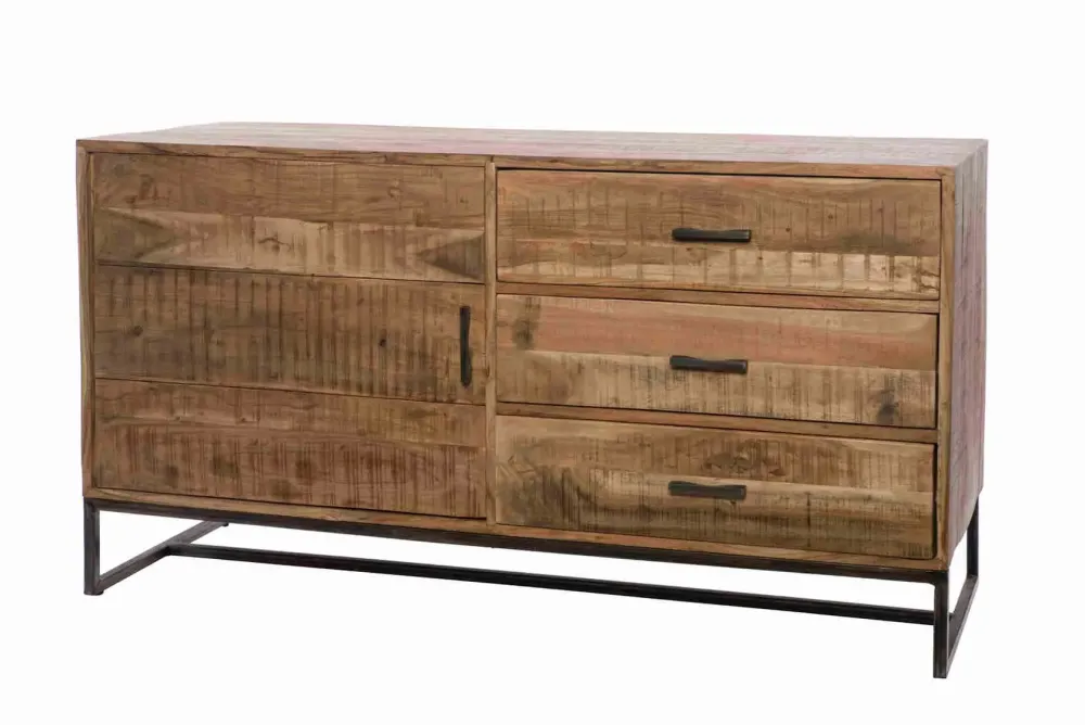 Outlet Madia Credenza 3 cassetti 1 sportello industril in stile moderno di in Offerta Outlet Madie